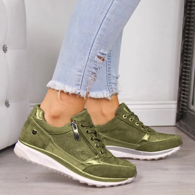 Regilla - Damen Sneaker Aus Wildleder & Mesh Mit Klobiger Sohle