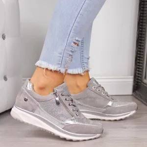 Regilla - Damen Sneaker Aus Wildleder & Mesh Mit Klobiger Sohle