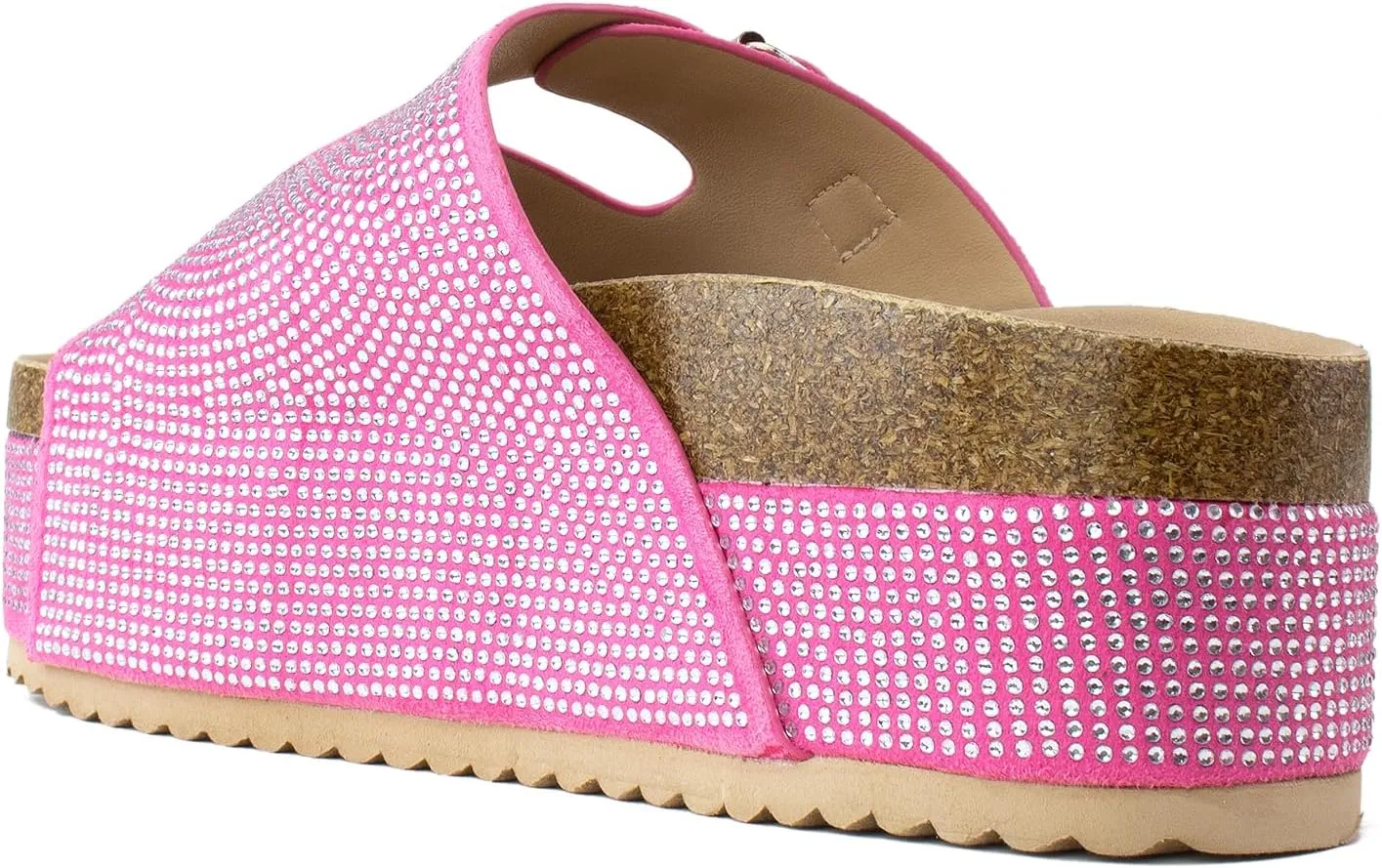 RF ROOM OF FASHION Women's Open Toe Slide on Footbed Platform Sandals