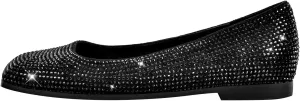 richealnini Women's Slip On Slide Flats Pumps Crystals Loafer Party Wedding Shoes
