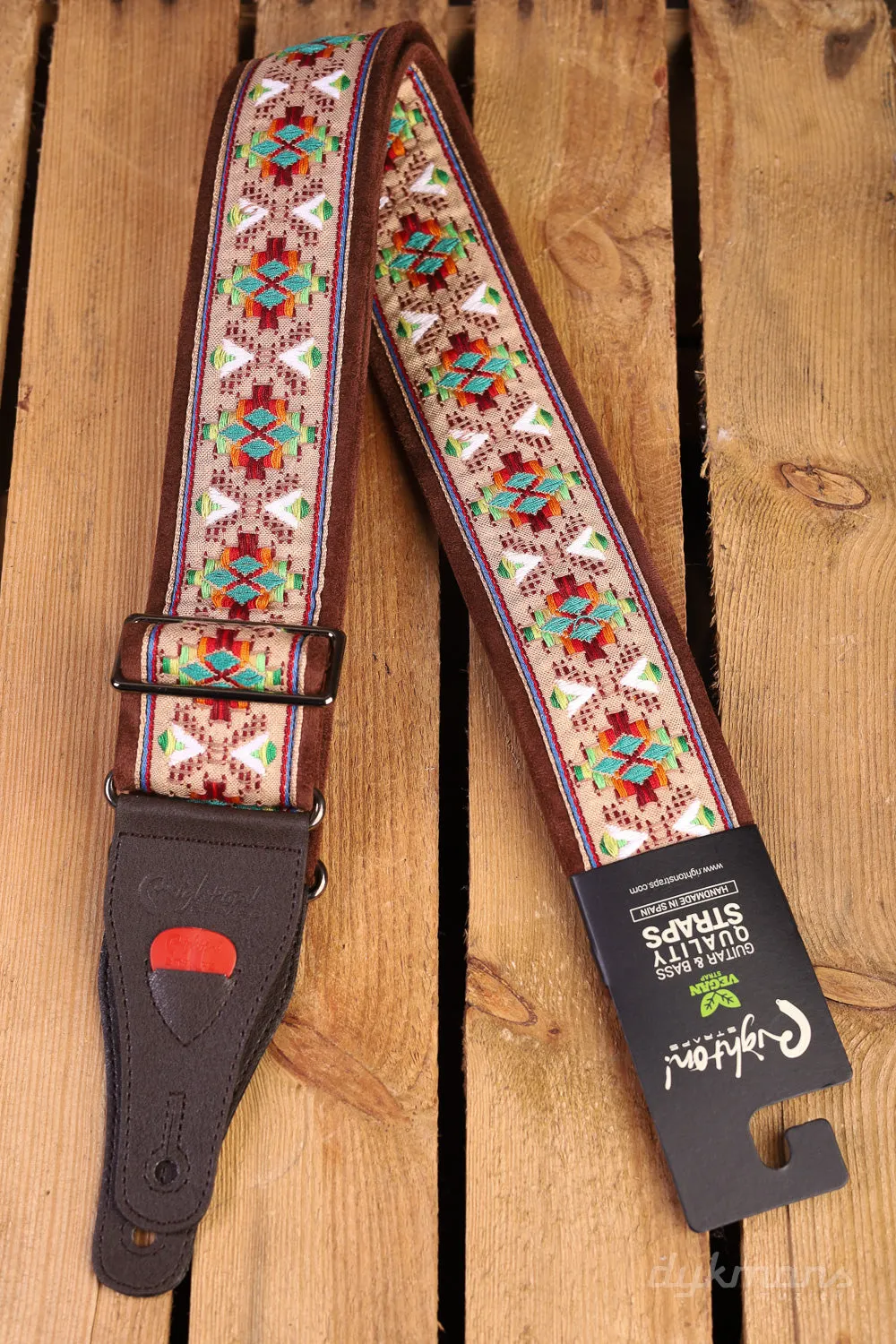 RightOn Guitar Strap Lollapalooza II Beige Standard Plus