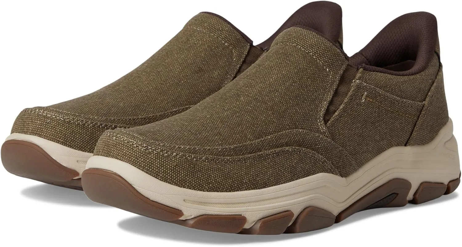 Rockport Men's Reece Sneaker, Brown Canvas, 8