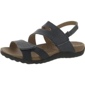 Rockport Women's Adjustable Strap Flat Sandal, Blue, 10