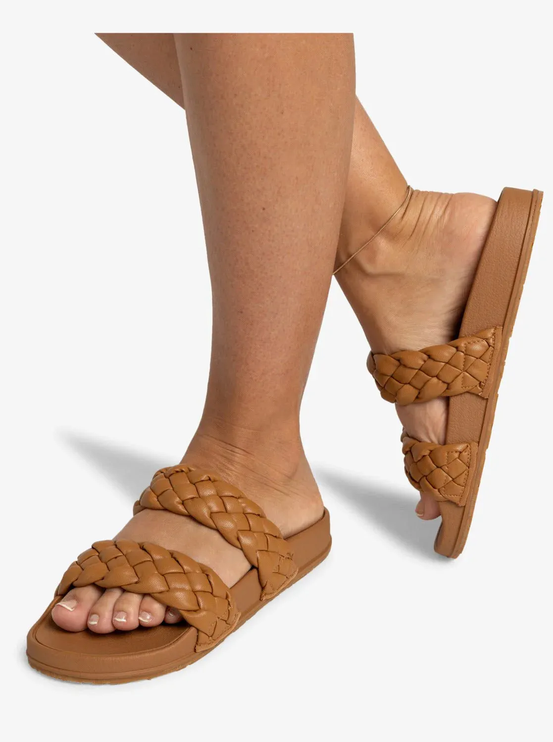 ROXY - Womens Slippy Braided Water-Friendly Sandals