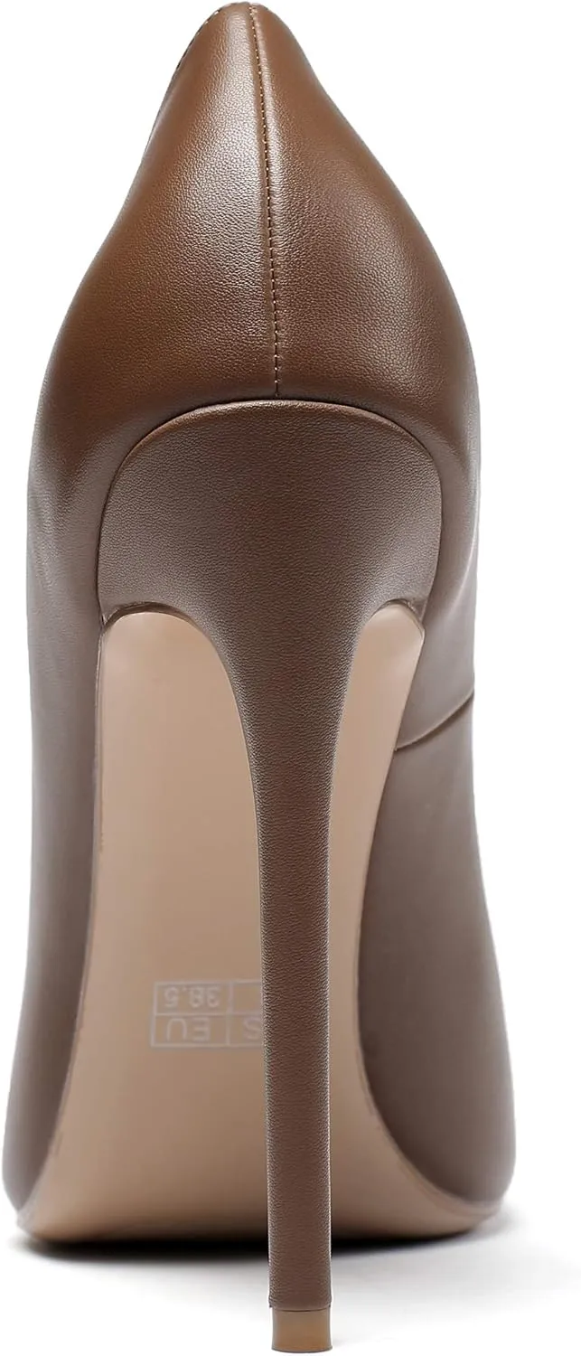 SAMMITOP Women's High Heels Pumps Pointed Toe Stiletto Shoes Slip-on Dress Pump