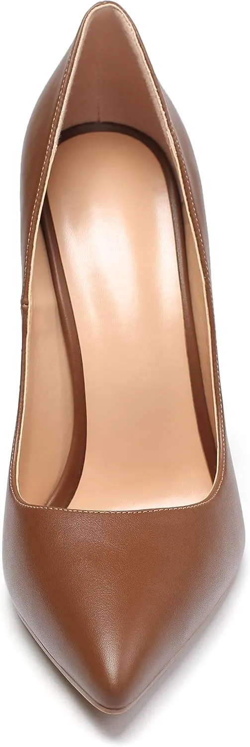 SAMMITOP Women's High Heels Pumps Pointed Toe Stiletto Shoes Slip-on Dress Pump