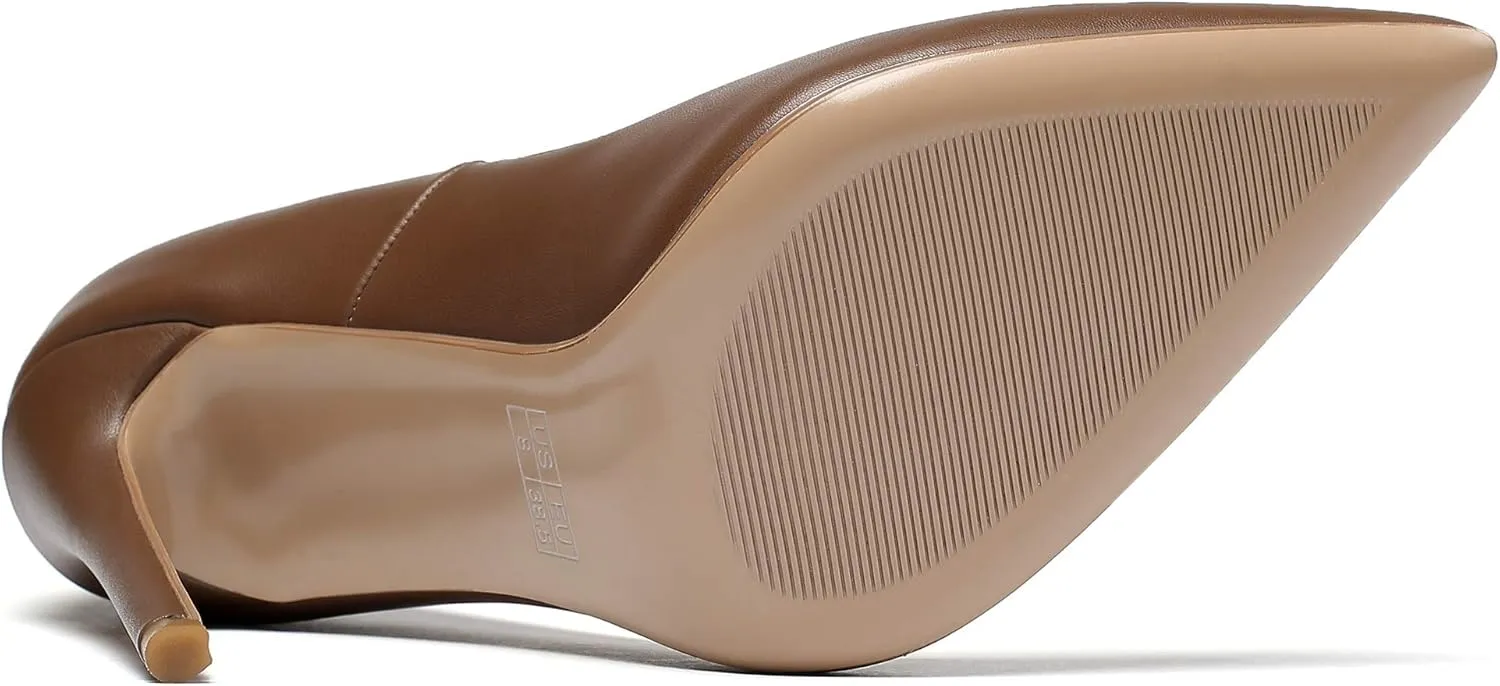SAMMITOP Women's High Heels Pumps Pointed Toe Stiletto Shoes Slip-on Dress Pump