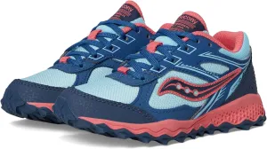 Saucony Cohesion TR14 LTT Trail Running Shoe (Little Big Kid) Sneaker, Aqua/Coral, 4 US Unisex
