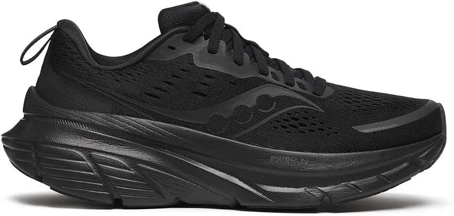 Saucony Women's Guide 18 Sneaker, Triple Black, 9