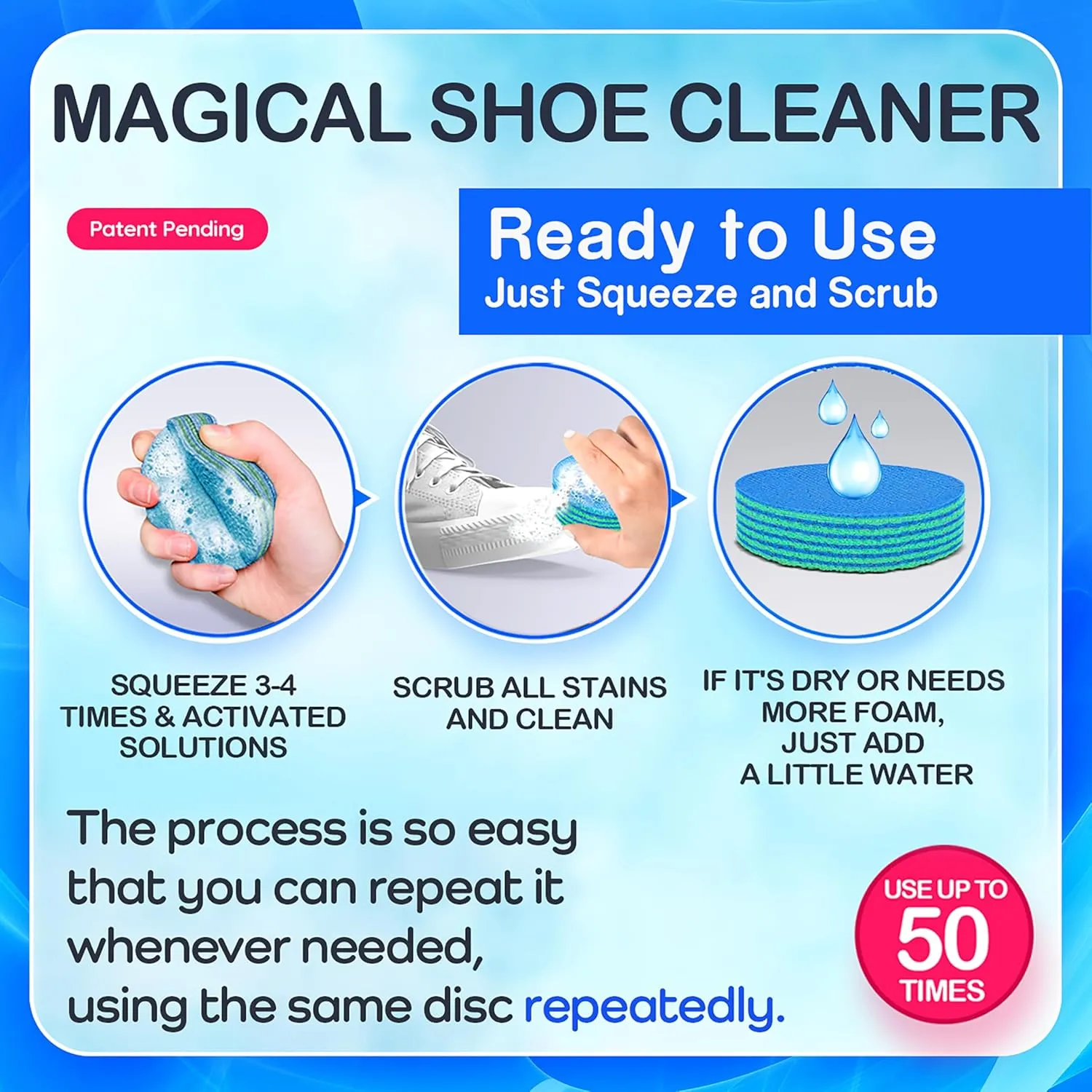 Shoe Cleaner -Sneaker Cleaning Scrubber & Sole Scrub Sponge -Shoe Cleaning Kit
