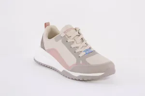 SKECHERS - 117184 BOBS SQUAD 3 STAR FLIGHT-LACED TRAINER - BEIGE COMBI