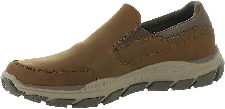 Skechers Men's Respected-Calum Goodyear Rubber Low Profile Leather Slip on with Twin Gore Loafer
