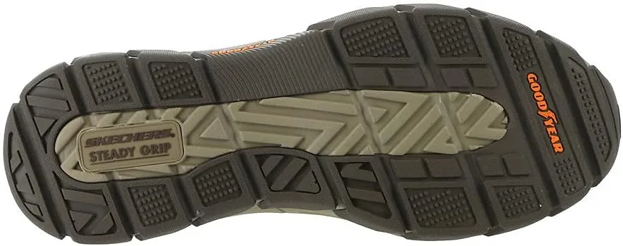 Skechers Men's Respected-Calum Goodyear Rubber Low Profile Leather Slip on with Twin Gore Loafer