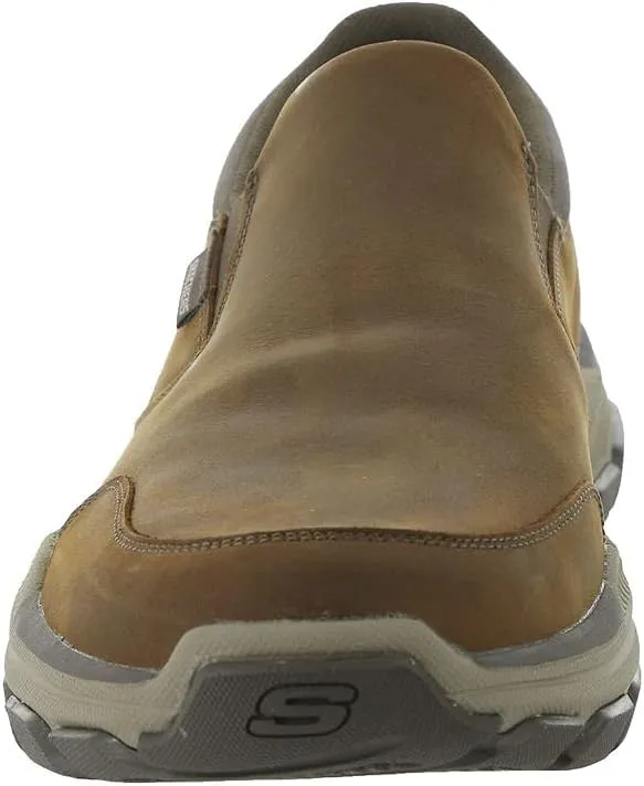 Skechers Men's Respected-Calum Goodyear Rubber Low Profile Leather Slip on with Twin Gore Loafer