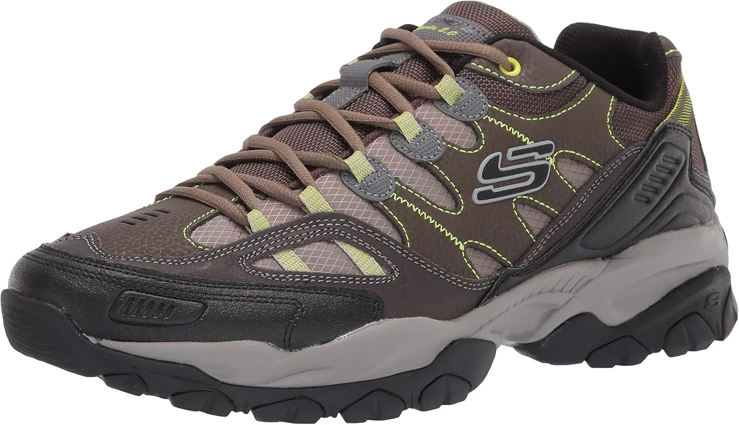 Skechers Men's Skechers Men's Sparta 2.0 Leather and Mesh Lace up Sneaker