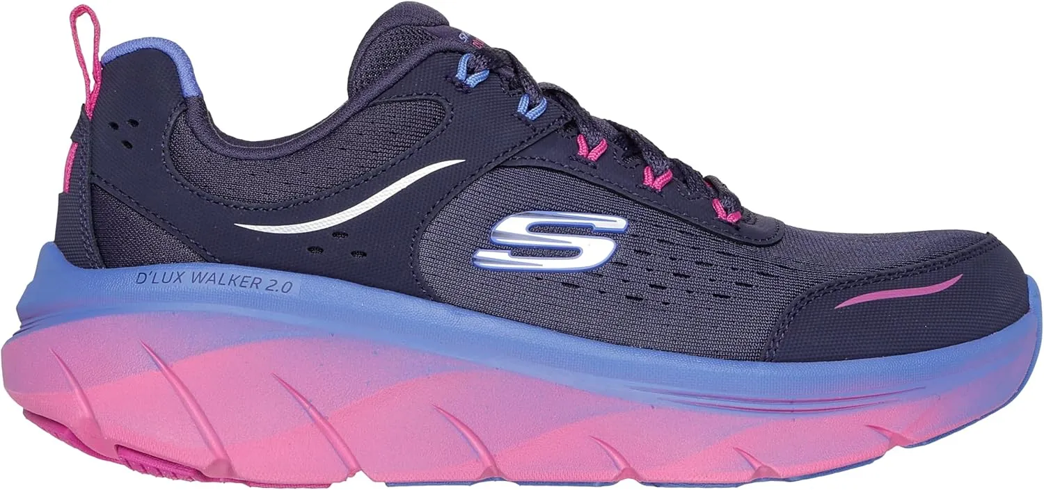 Skechers Women's D'lux Walker 2.0 Neon Sites Sneaker