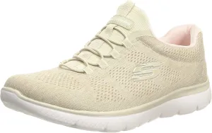Skechers Women's Summits Fun Flare Sneaker, Taupe/Pink=TPPK, 12 Wide