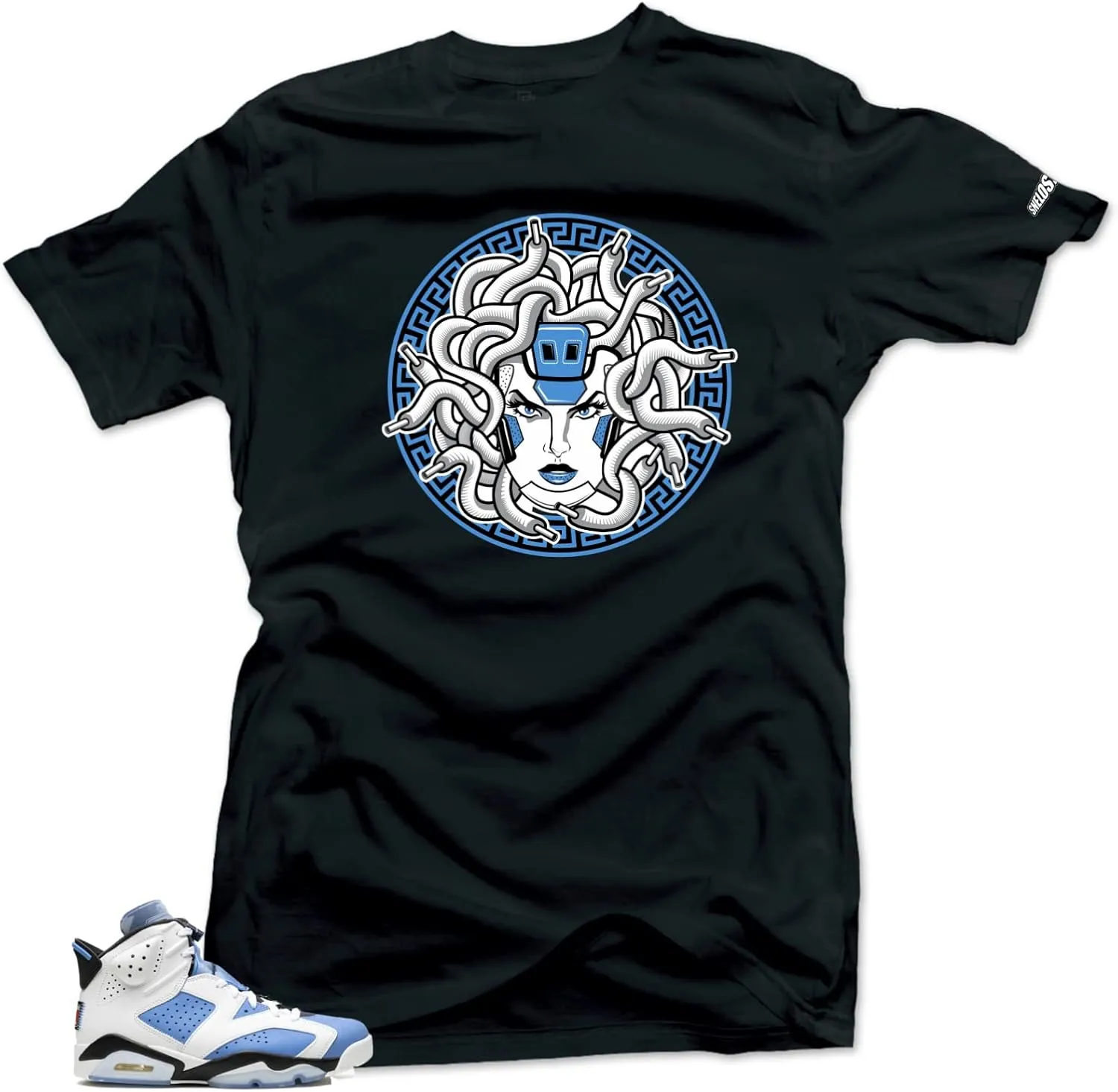 SNELOS Shirt to Match Jordan 6 UNC University Match Sneaker tee