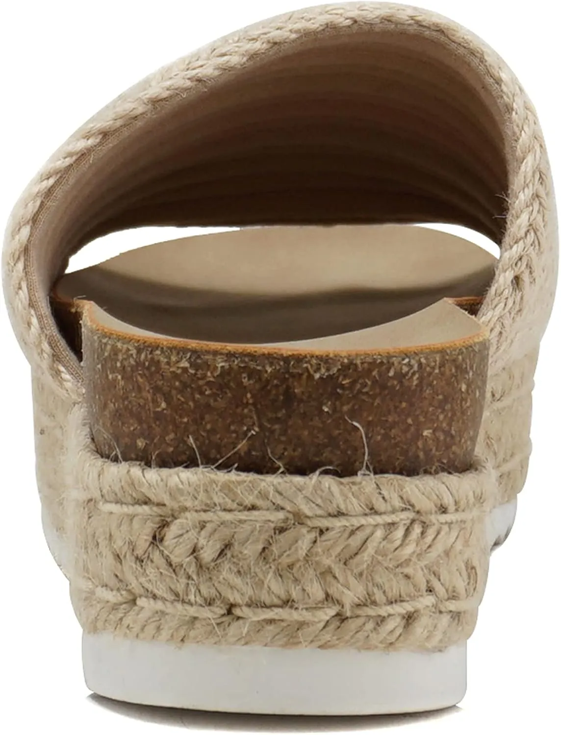 Soda PROCESS - Womens Open Toe Platform Wedge Heel Raffia Espadrille Flat Sandals