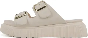 Soda “Uberta” ~ Women Round Toe Lug Sole Platform Slide Sandal with Two Adjustable Buckle Straps