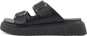 Soda “Uberta” ~ Women Round Toe Lug Sole Platform Slide Sandal with Two Adjustable Buckle Straps