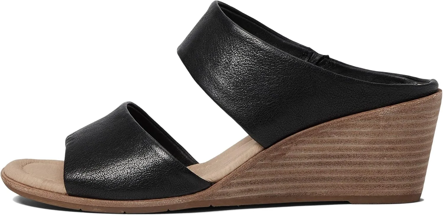 Sofft Womens Ginetta Suede Slip-On Wedge Sandals