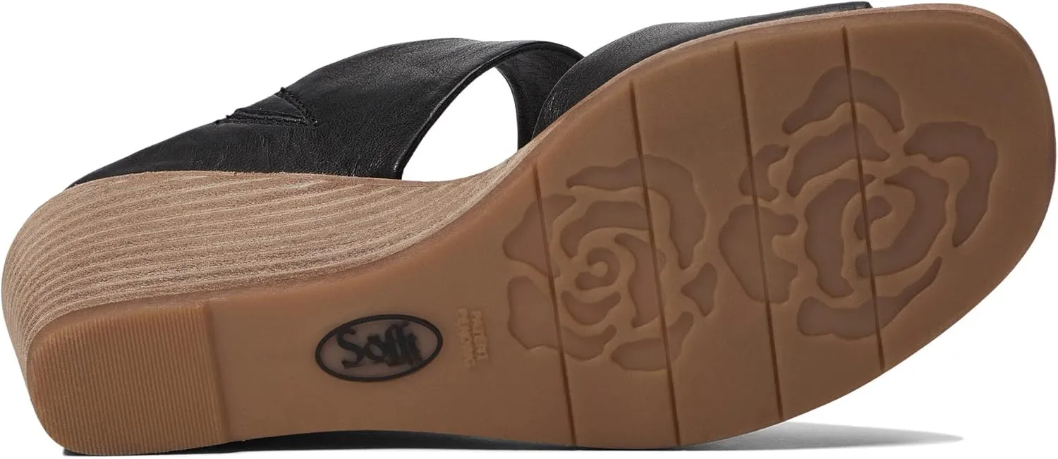 Sofft Womens Ginetta Suede Slip-On Wedge Sandals