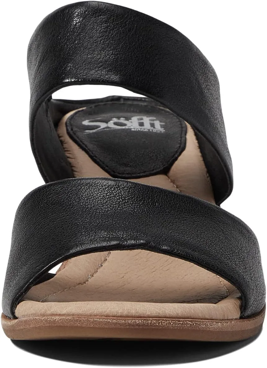 Sofft Womens Ginetta Suede Slip-On Wedge Sandals