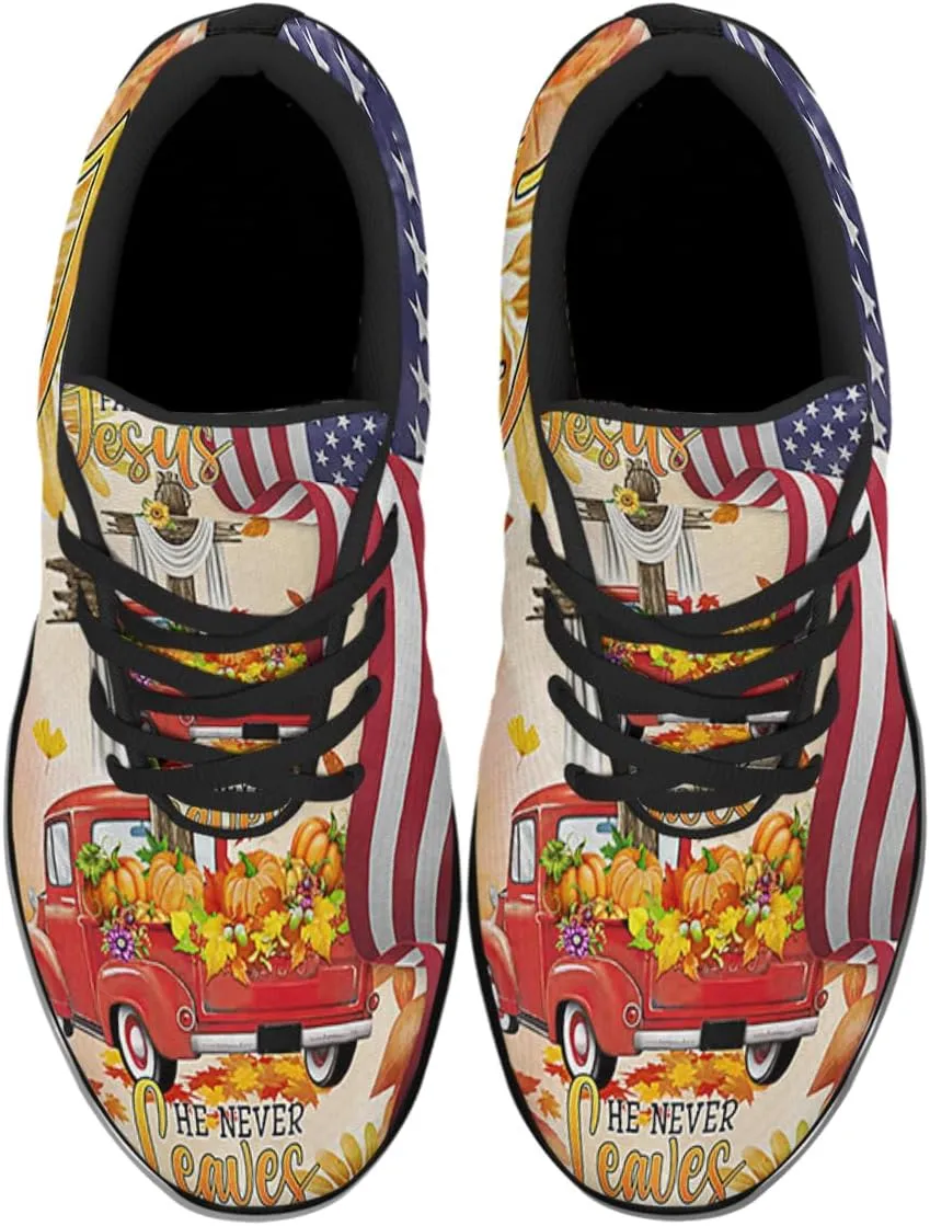 Sonzj-II Happy Thanksgiving Day Shoes for Men Women Lightweight Tennis Running Walking Sneakers