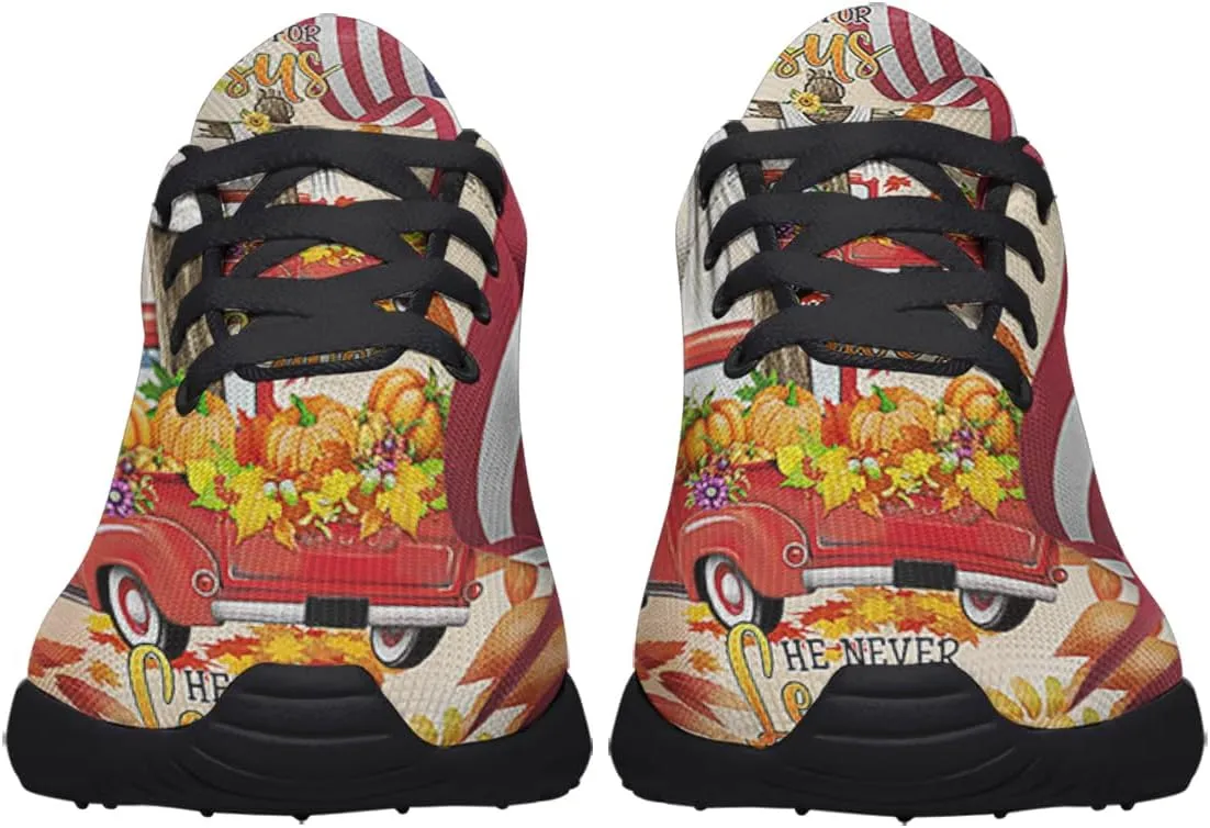 Sonzj-II Happy Thanksgiving Day Shoes for Men Women Lightweight Tennis Running Walking Sneakers