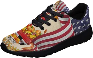 Sonzj-II Happy Thanksgiving Day Shoes for Men Women Lightweight Tennis Running Walking Sneakers