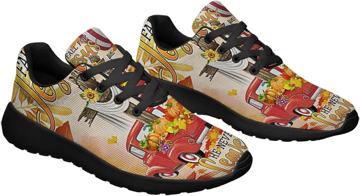 Sonzj-II Happy Thanksgiving Day Shoes for Men Women Lightweight Tennis Running Walking Sneakers