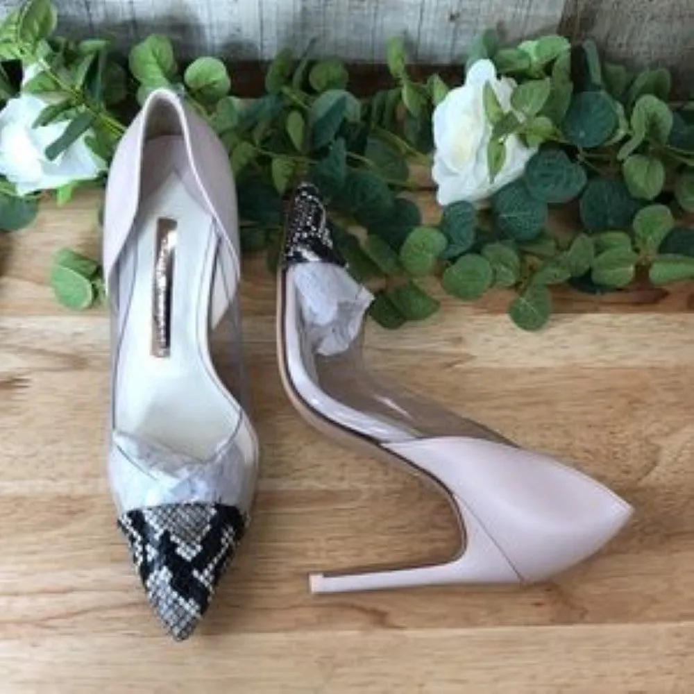 Sophia Webster  Snake-Embossed Pointed-Toe Pumps Multi Size 36