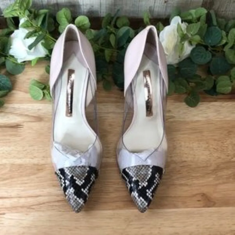 Sophia Webster  Snake-Embossed Pointed-Toe Pumps Multi Size 36