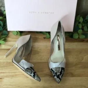 Sophia Webster  Snake-Embossed Pointed-Toe Pumps Multi Size 36