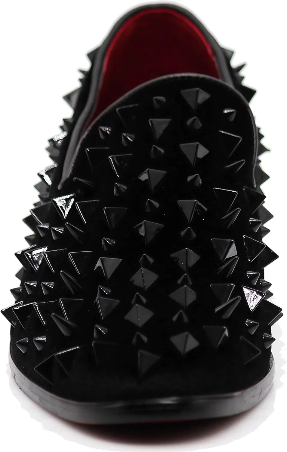 SPK16 Men's Vintage Spike Dress Loafers Slip On Fashion Shoes Classic Tuxedo Dress Shoes