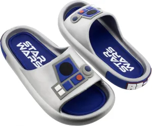 Star Wars R2-D2 Metallic Men's Cloud Comfort Slide Sandals
