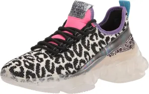 Steve Madden Girls Shoes Maxima Sneaker, Leopard Multi, 4