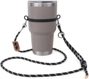 Strong Crossbody Water Bottle Holder with Strap. Compatible with Stanley Tumbler, Simple Modern. Universal Water Bottle Carrier with Strap, Lightweight Water Bottle Sling Carrier