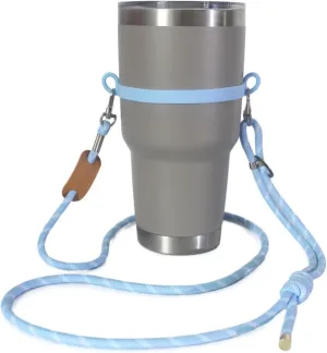 Strong Crossbody Water Bottle Holder with Strap. Compatible with Stanley Tumbler, Simple Modern. Universal Water Bottle Carrier with Strap, Lightweight Water Bottle Sling Carrier