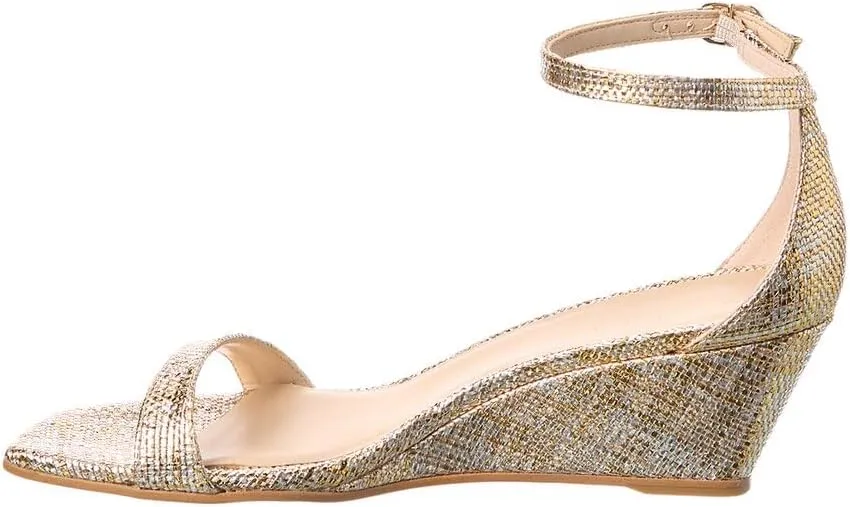 Stuart Weitzman Nudistcurve 50 Raffia Wedge Sandal