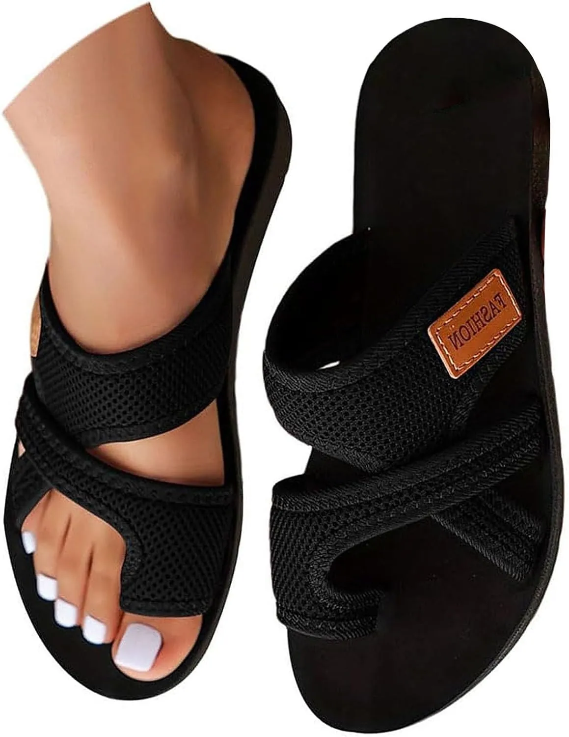 Summer Sandals for Women 2025 Extra Wide Beach Breathable Comfortable Mesh Hollow Mesh Slide Sandls Orthopedic Shoes