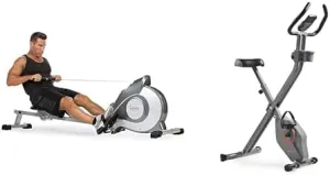 Sunny Health & Fitness Magnetic Rowing Machine Rower with 8-Level ResistanceSunny Health & Fitness Foldable Magnetic Exercise X-Bike Pro