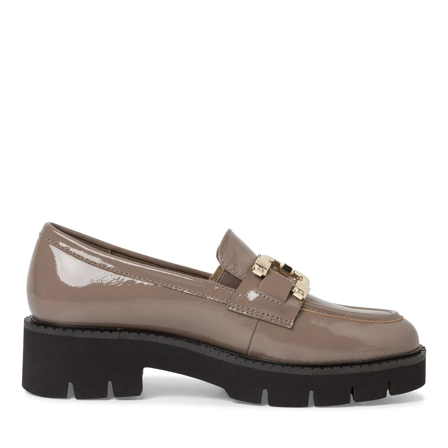 TAMARIS COMFORT - 84704-345CHUNKY SLIP-ON SHOE - TAUPE PATENT