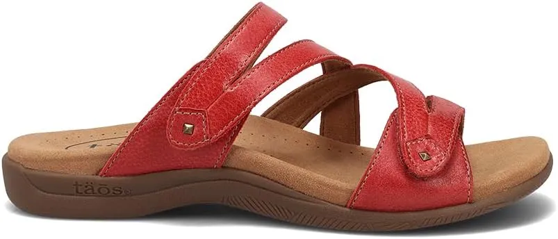 Taos Double U Premium Leather Women's Sandal - Stylish Adjustable Strap Design with Arch Support, Cooling Gel Padding for All-Day Enjoyment and Walking Comfort