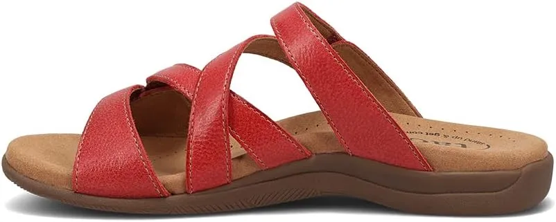 Taos Double U Premium Leather Women's Sandal - Stylish Adjustable Strap Design with Arch Support, Cooling Gel Padding for All-Day Enjoyment and Walking Comfort