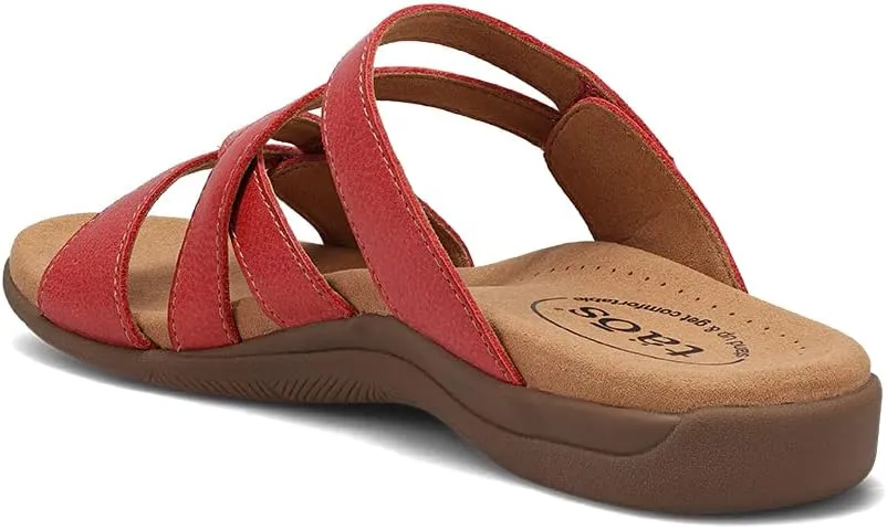 Taos Double U Premium Leather Women's Sandal - Stylish Adjustable Strap Design with Arch Support, Cooling Gel Padding for All-Day Enjoyment and Walking Comfort