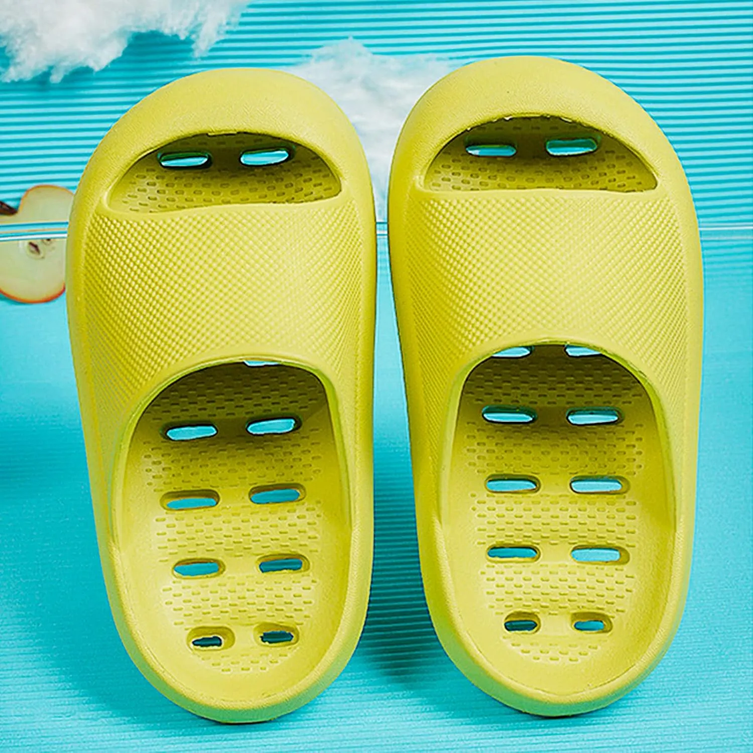 techcity Boys Girls Slide Sandals Soft Cushioned Thick Sole Non-slip Summer Slippers Quick Drying Bathroom Shower Pool Beach Sandals for Toddler Little Kids