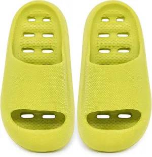 techcity Boys Girls Slide Sandals Soft Cushioned Thick Sole Non-slip Summer Slippers Quick Drying Bathroom Shower Pool Beach Sandals for Toddler Little Kids