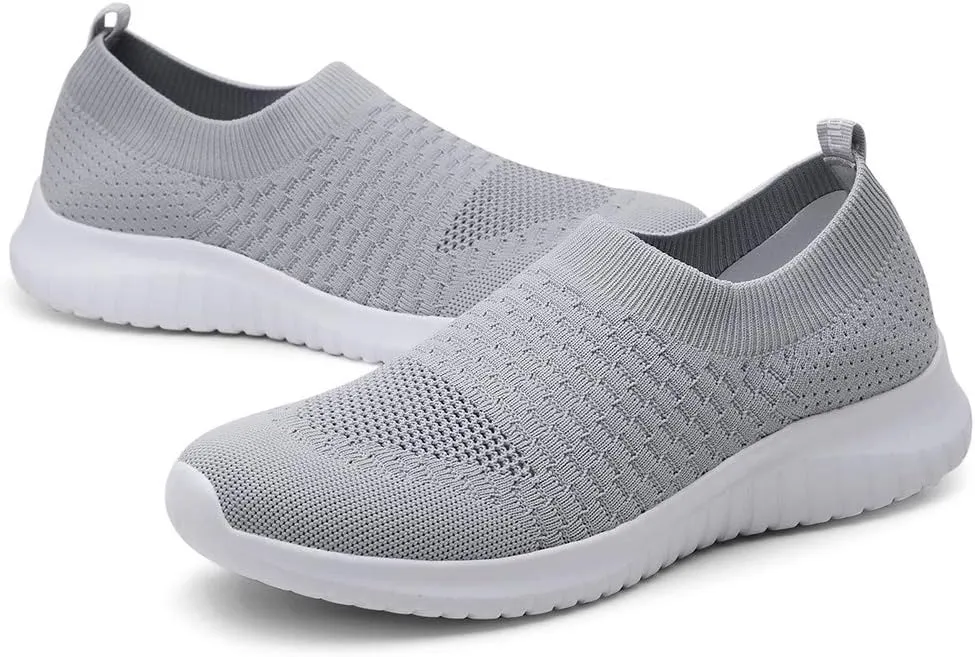 TIOSEBON Men's Slip On Walking Shoes Knit Mesh Tennis Sneaker